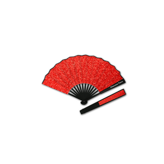 “CUFF IT” Red Sparkles Mini Chazam Fan