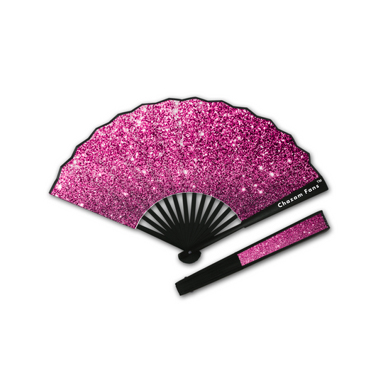 “THIQUE” Pink Sparkles Chazam Fan