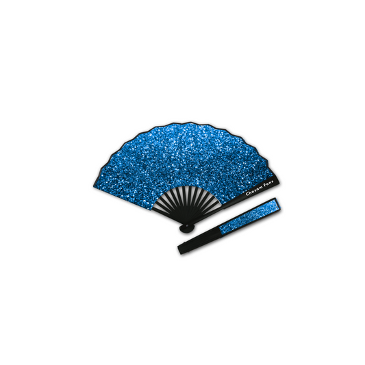 “BREAK MY SOUL” Blue Sparkles Mini Chazam Fan