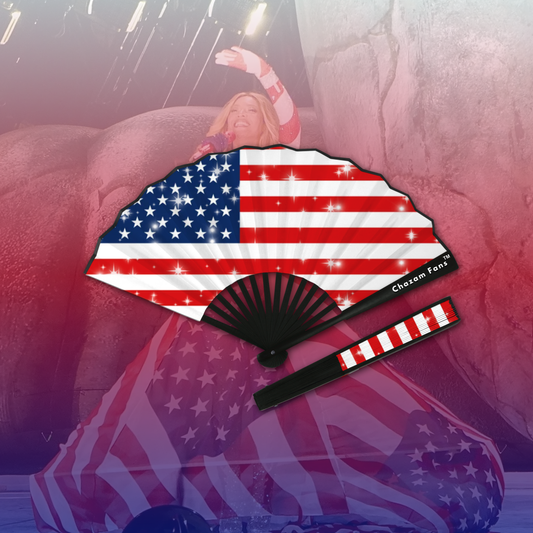 "AMERIICAN REQUIEM" USA Sparkled Chazam Fan