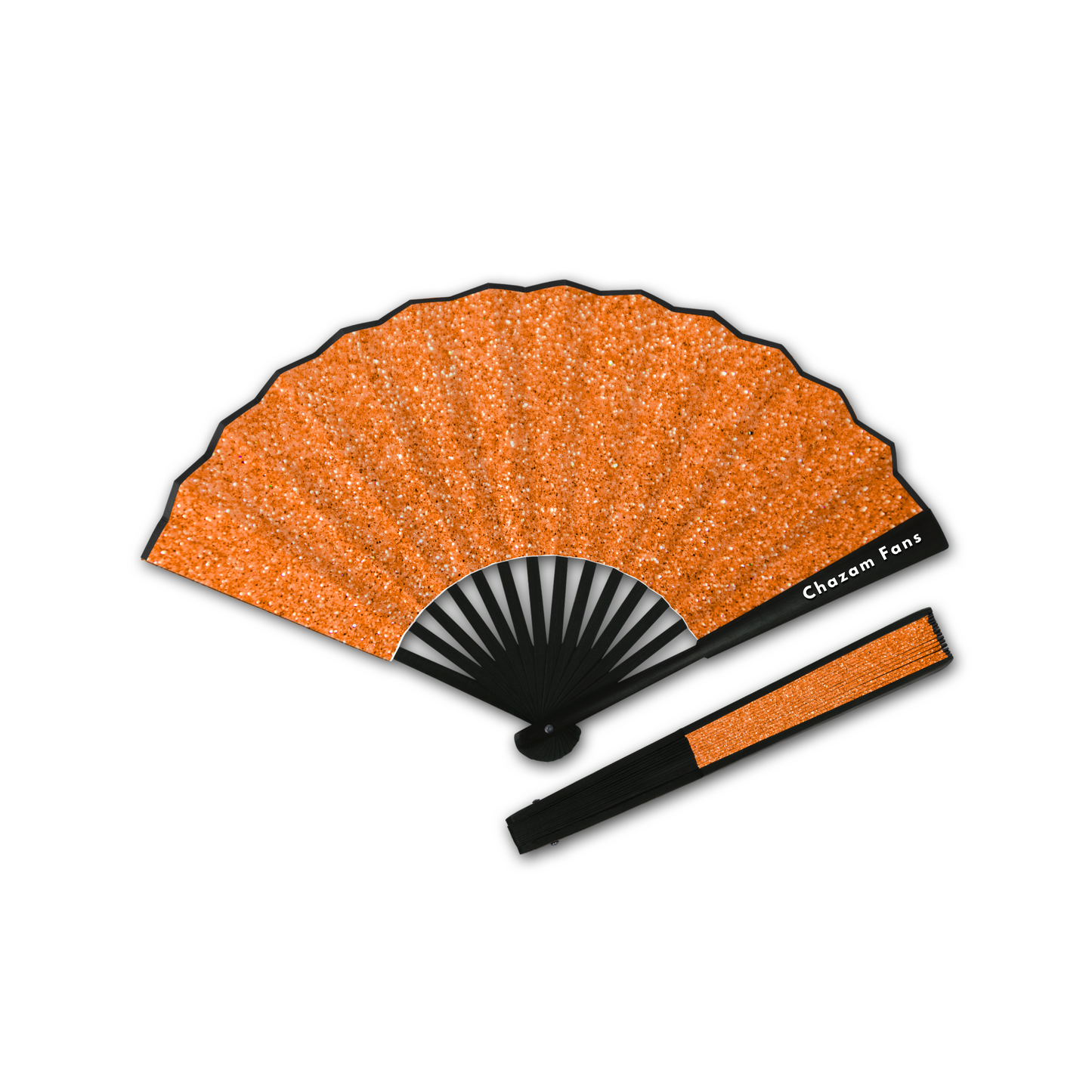 “HEATED” Orange Sparkles Chazam Fan